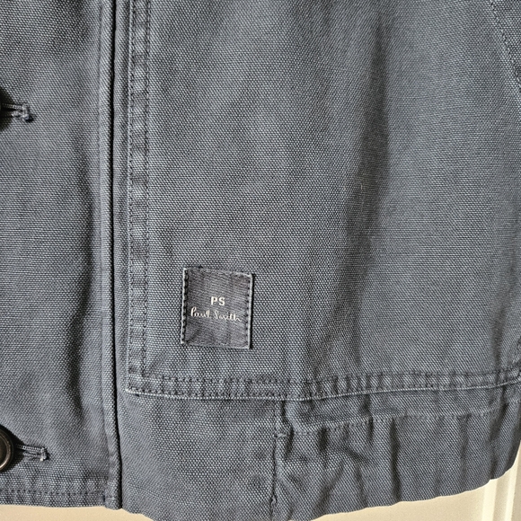 PS Paul Smith Men's Cotton Canvas Utility Jacket Chore Coat Blue Sz Large NWOT - Picture 6 of 9